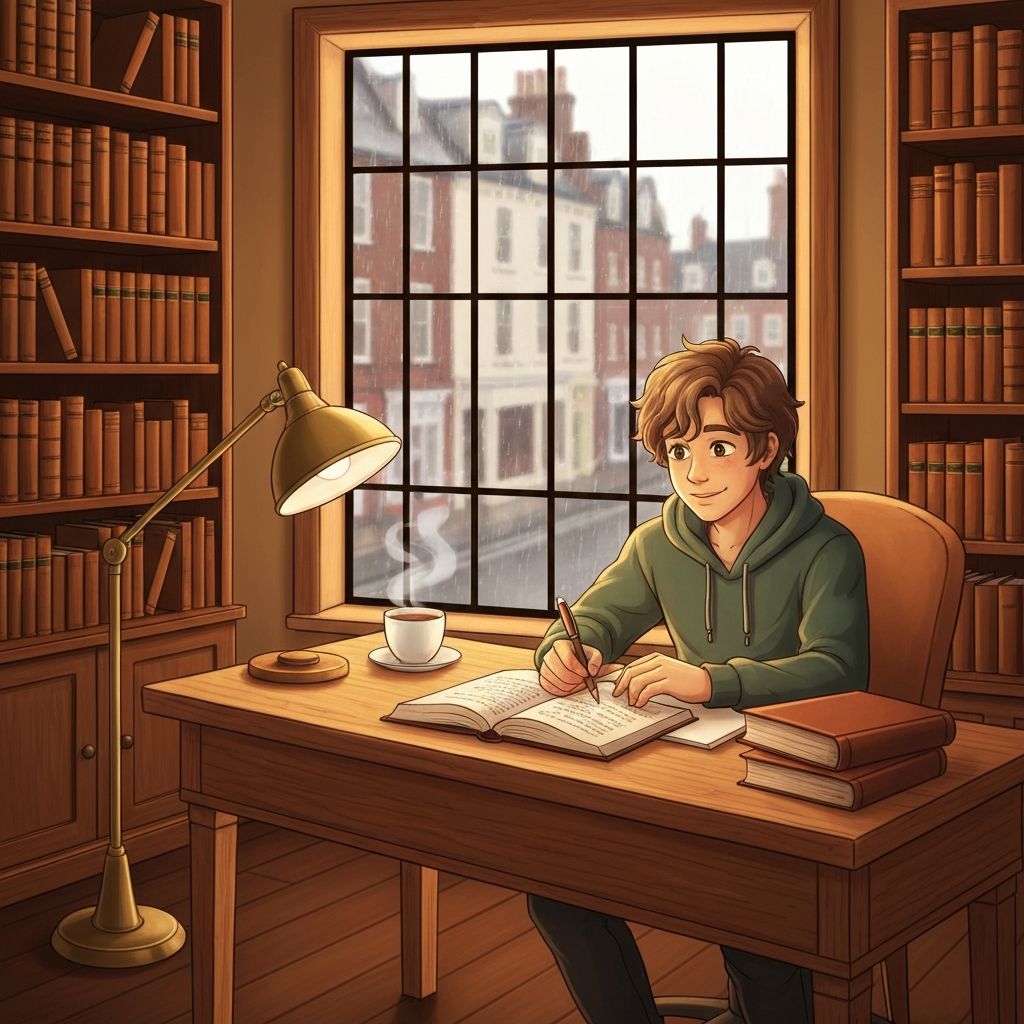 Cozy British study environment